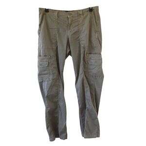 Hollister Women Low-Rise Baggy Cargo Pants Olive Green Size L Long Utility Y2K